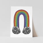 Skull Rainbow Print