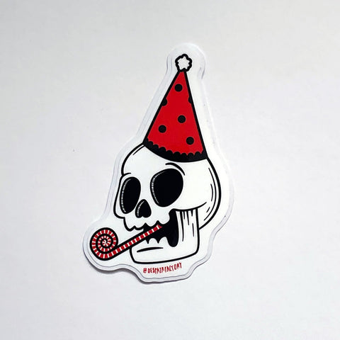 Birthday Skull Sticker