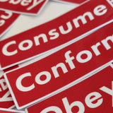 Consume Conform Obey Sticker Pack